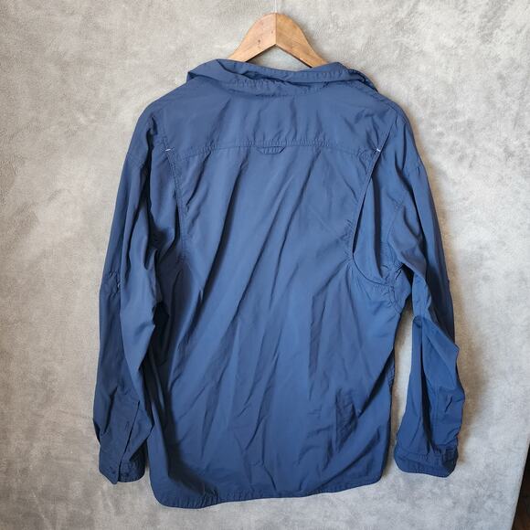 Columbia Titanium Men's Large Blue Hiking Shirt - Mesh Lined Collar - Picture 2 of 7
